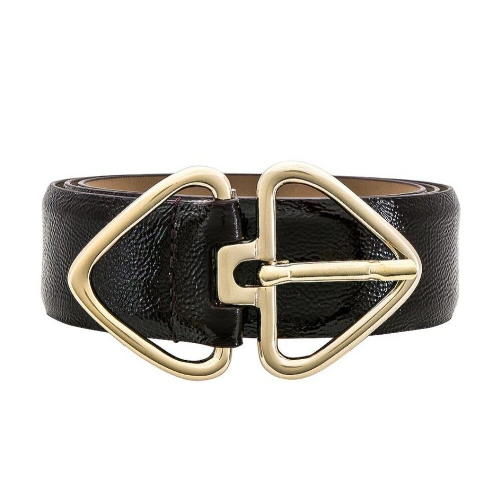 B-Low The Belt Livia Gloss Belt in Burgundy Fig and Gold